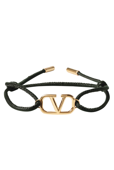  VLogo Signature Leather Bracelet